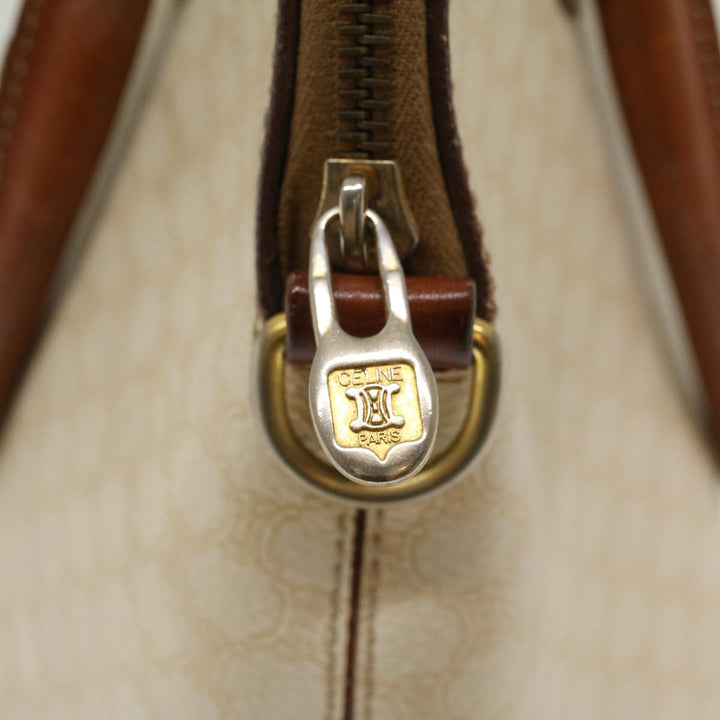 Celine Macadam Canvas Hand Bag PVC Leather Whe  7123