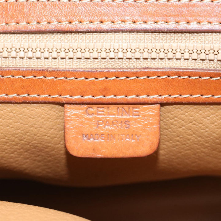 Celine Macadam Canvas Hand Bag PVC Leather Whe  7123