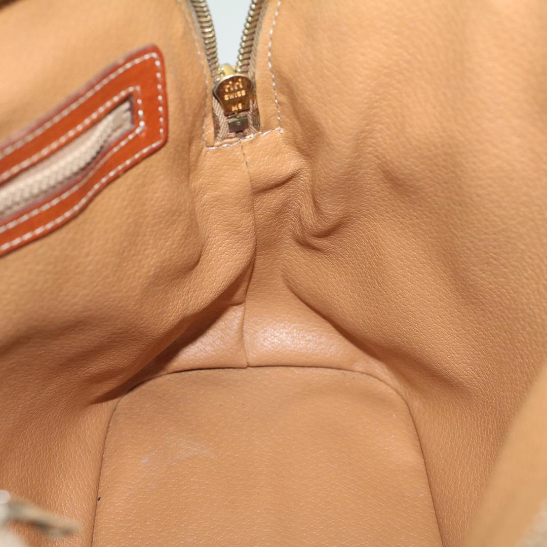 Celine Macadam Canvas Hand Bag PVC Leather Whe  7123