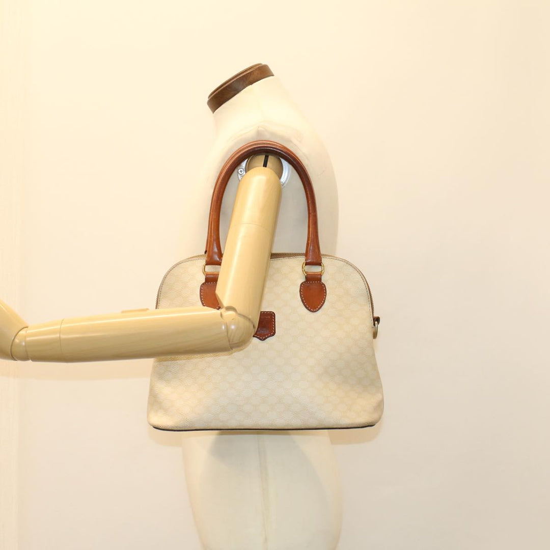 Celine Macadam Canvas Hand Bag PVC Leather Whe  7123
