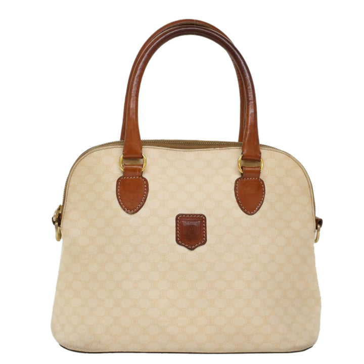 Celine Macadam Canvas Hand Bag PVC Leather Whe  7123