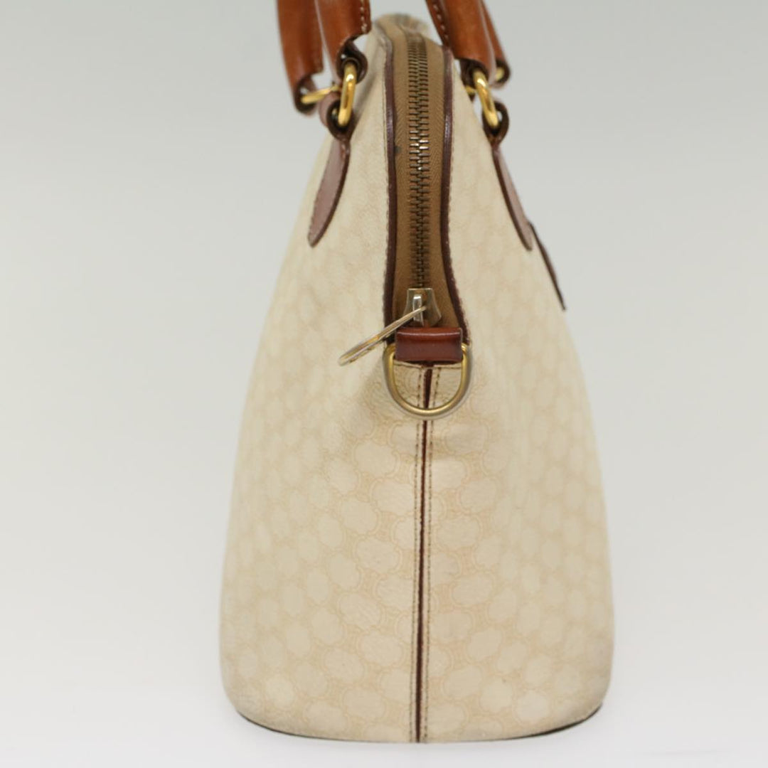 Celine Macadam Canvas Hand Bag PVC Leather Whe  7123