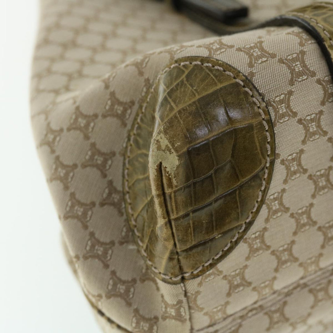 Top Quality Celine Macadam Canvas Shoulder Bag Beige Auth bs7394