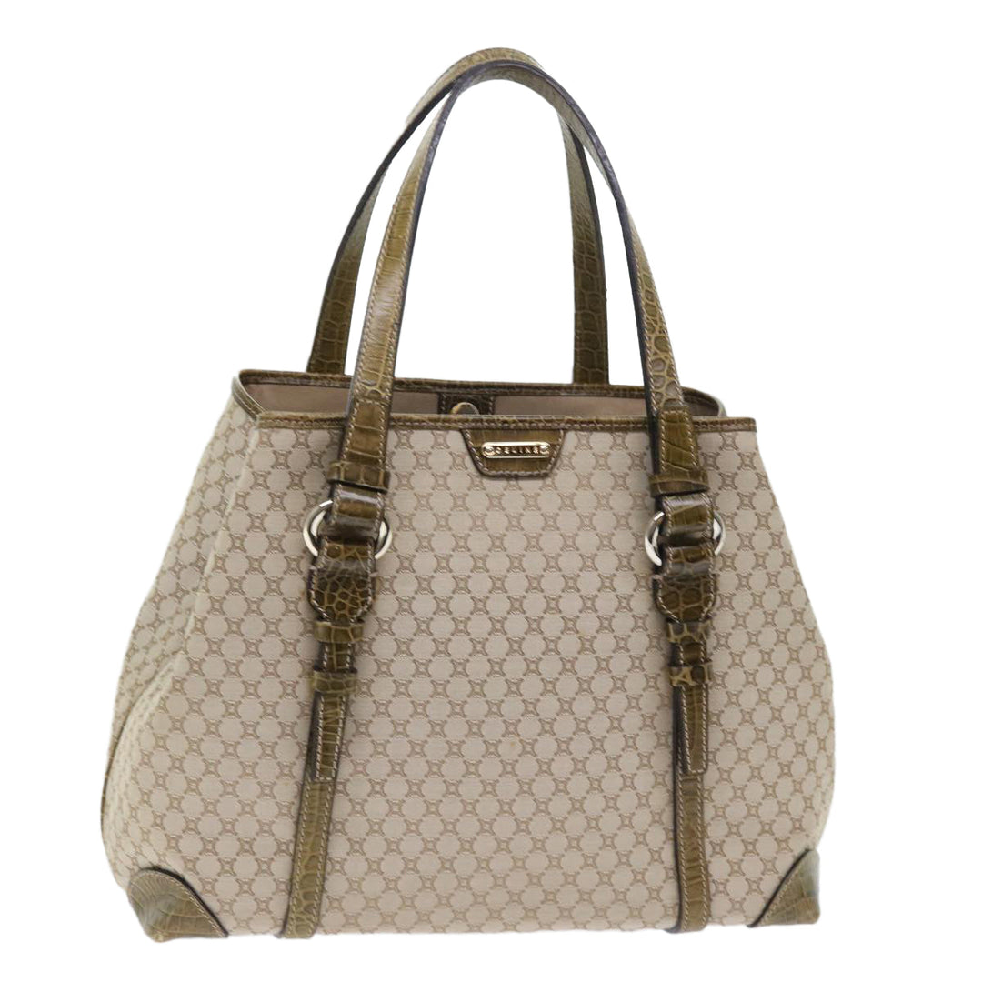 Top Quality Celine Macadam Canvas Shoulder Bag Beige Auth bs7394