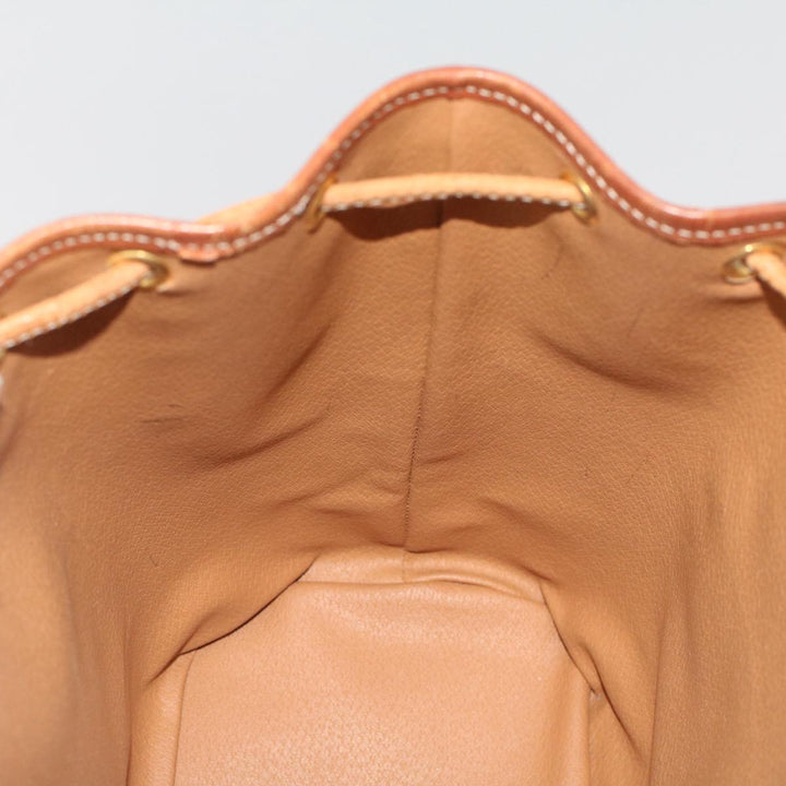 Celine Macadam Canvas Shoulder Bag PVC Leather Beige Brown  7489