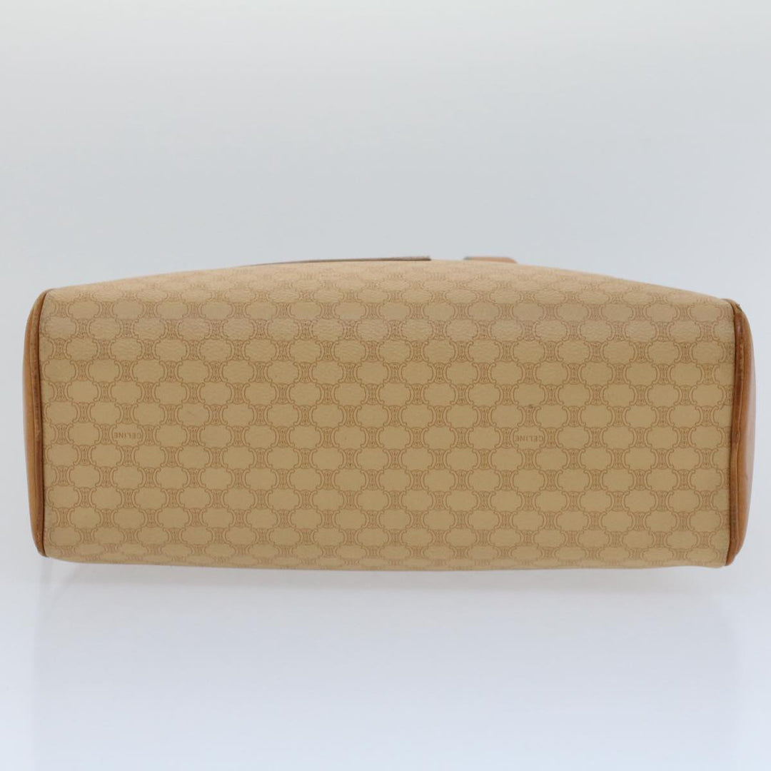 Celine Macadam Canvas Hand Bag PVC Leather 2Set Beige Brown  7502