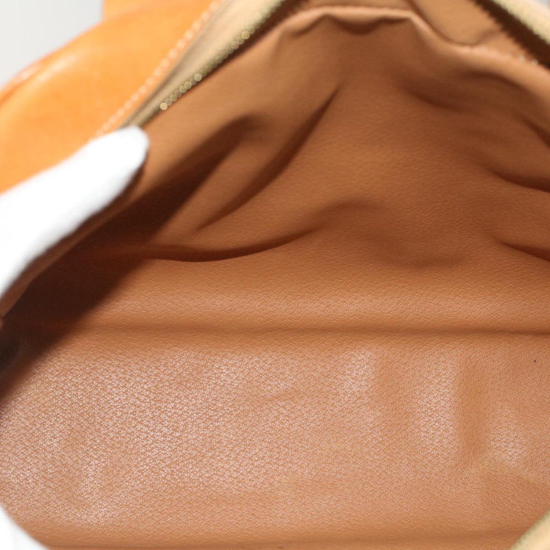 Celine Macadam Canvas Hand Bag PVC Leather 2Set Beige Brown  7502