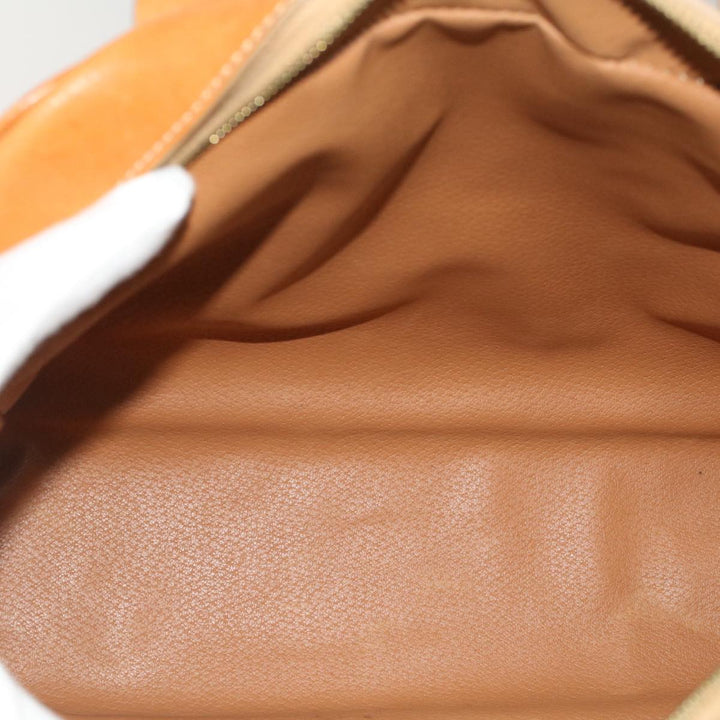 Celine Macadam Canvas Hand Bag PVC Leather 2Set Beige Brown  7502