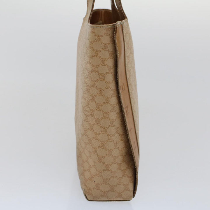 Celine Macadam Canvas Hand Bag PVC Leather 2Set Beige Brown  7502