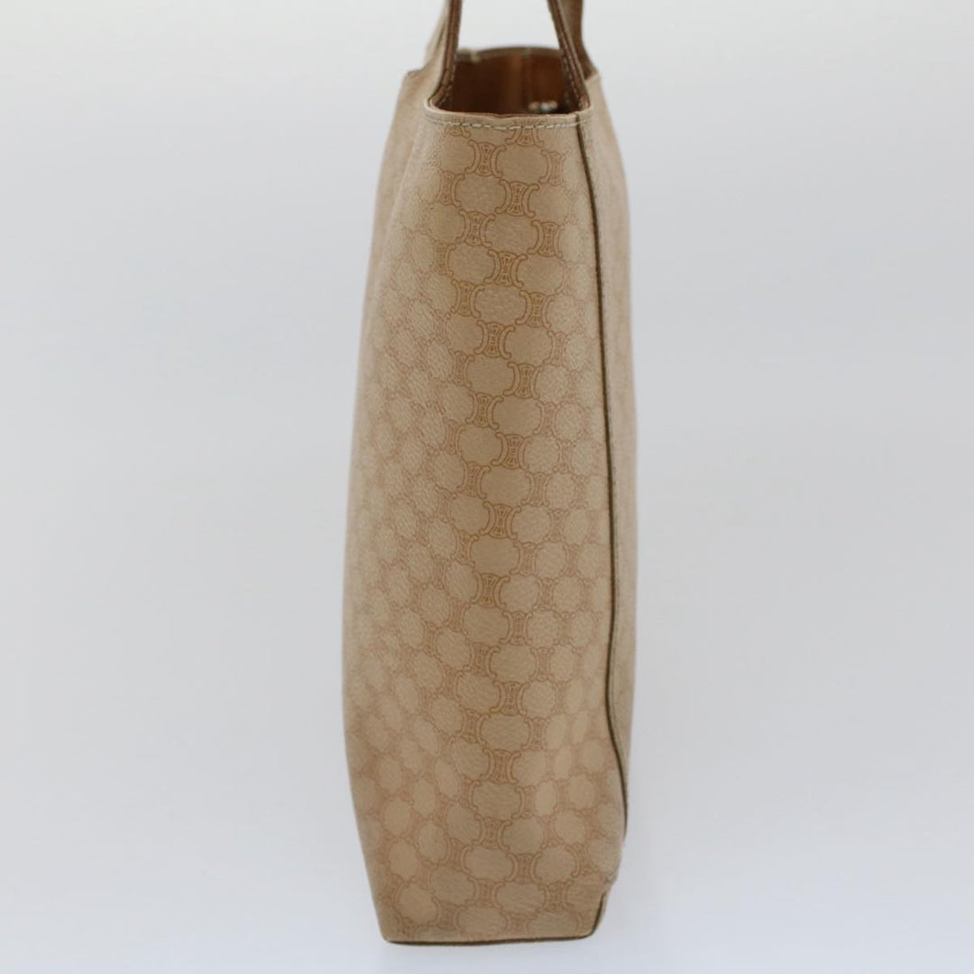 Celine Macadam Canvas Hand Bag PVC Leather 2Set Beige Brown  7502