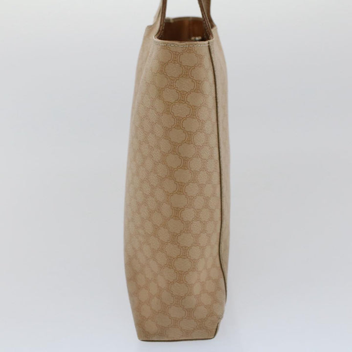 Celine Macadam Canvas Hand Bag PVC Leather 2Set Beige Brown  7502