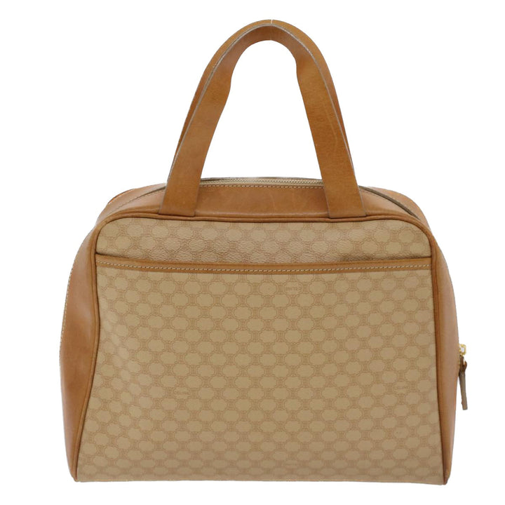 Celine Macadam Canvas Hand Bag PVC Leather 2Set Beige Brown  7502