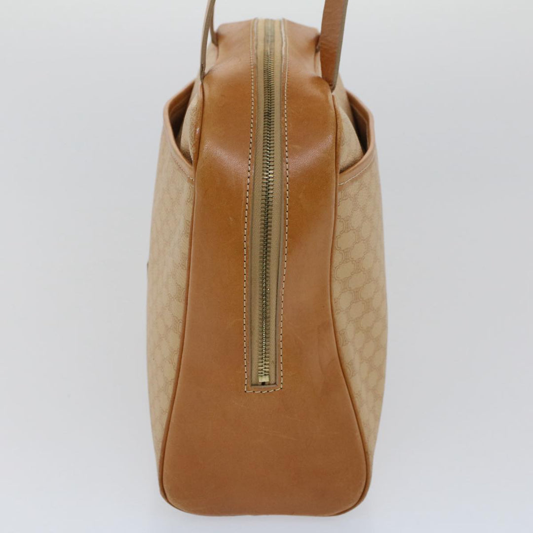 Celine Macadam Canvas Hand Bag PVC Leather 2Set Beige Brown  7502