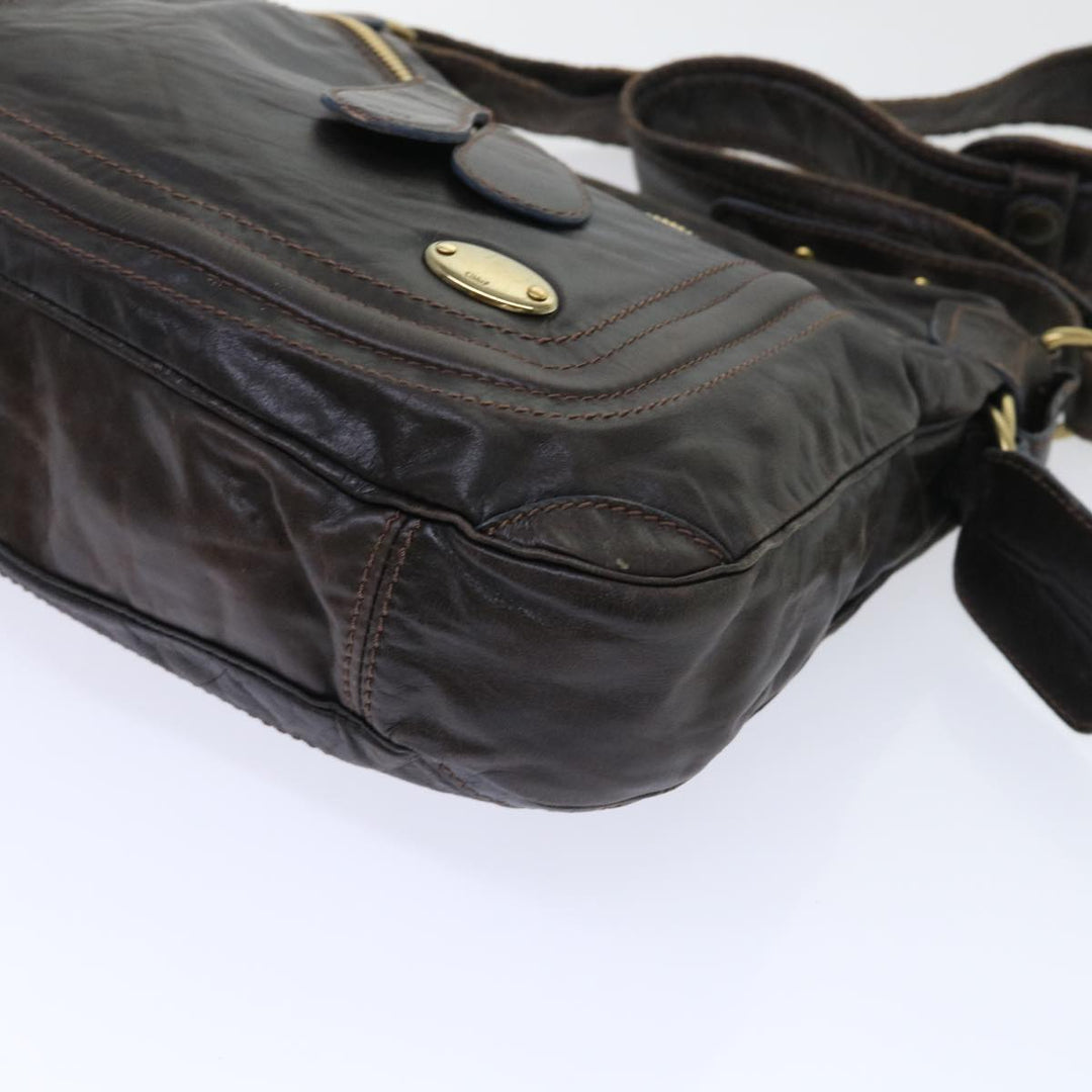 Chloe Shoulder Bag Leather Brown bs7514