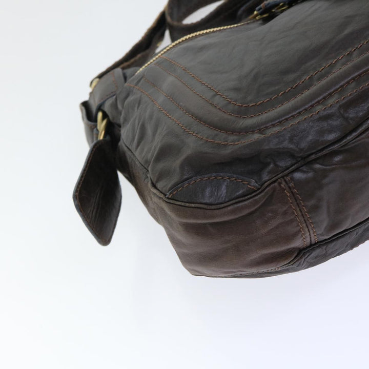 Chloe Shoulder Bag Leather Brown bs7514