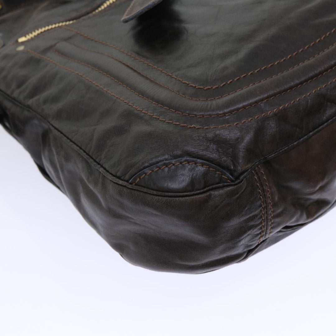 Chloe Shoulder Bag Leather Brown bs7514