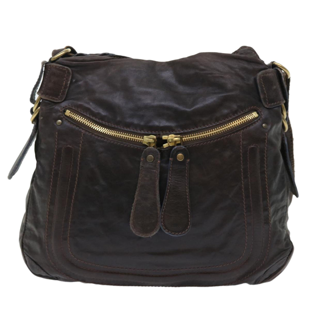 Chloe Shoulder Bag Leather Brown bs7514