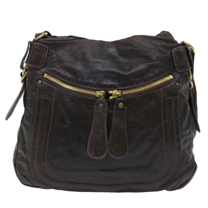 Chloe Shoulder Bag Leather Brown bs7514