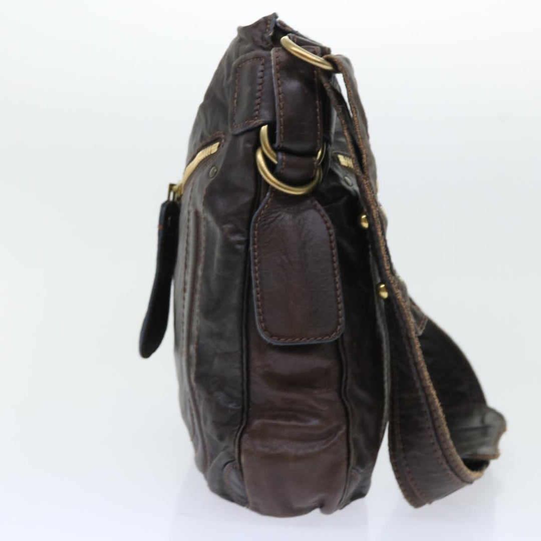 Chloe Shoulder Bag Leather Brown bs7514