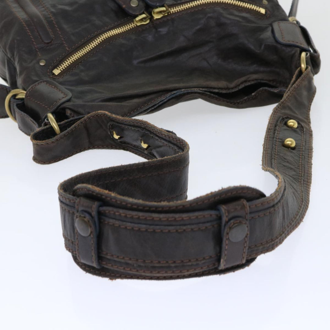 Chloe Shoulder Bag Leather Brown bs7514