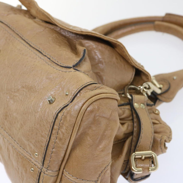 Chloe Paddington Hand Bag Leather Brown 04-07-532 bs7515