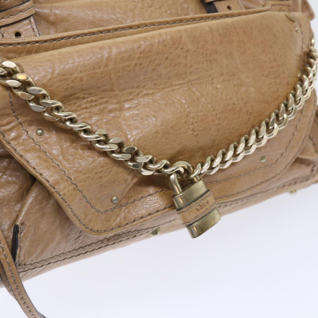 Chloe Paddington Hand Bag Leather Brown 04-07-532 bs7515