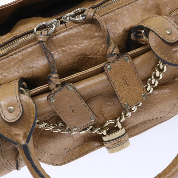Chloe Paddington Hand Bag Leather Brown 04-07-532 bs7515