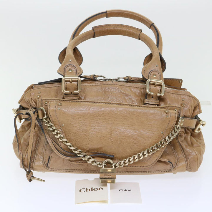 Chloe Paddington Hand Bag Leather Brown 04-07-532 bs7515