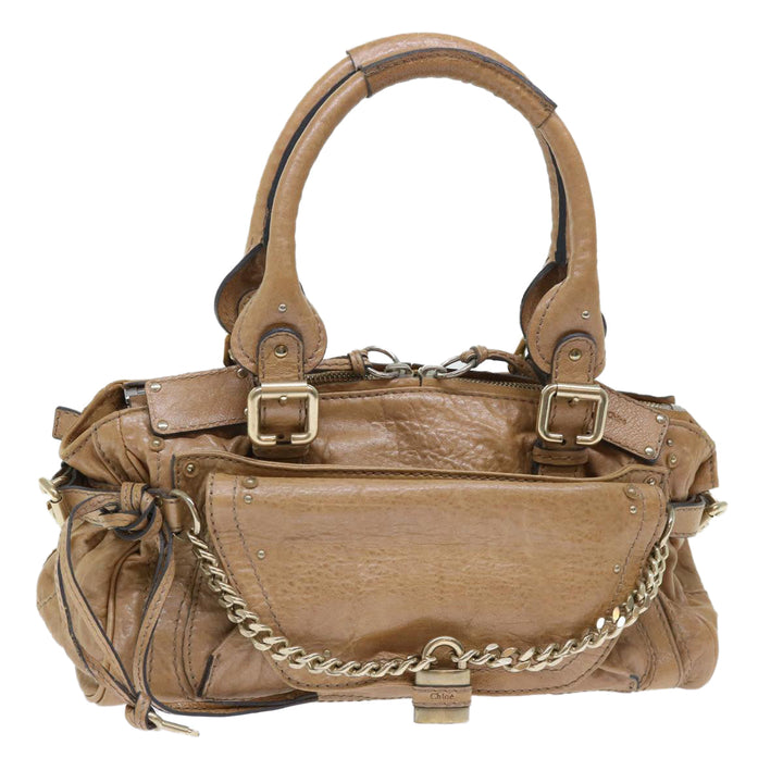 Chloe Paddington Hand Bag Leather Brown 04-07-532 bs7515
