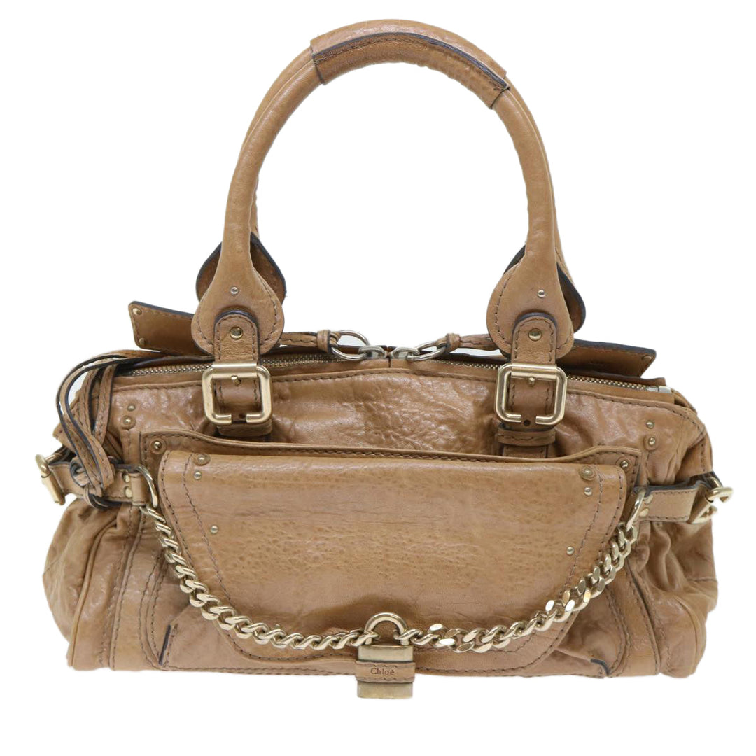 Chloe Paddington Hand Bag Leather Brown 04-07-532 bs7515