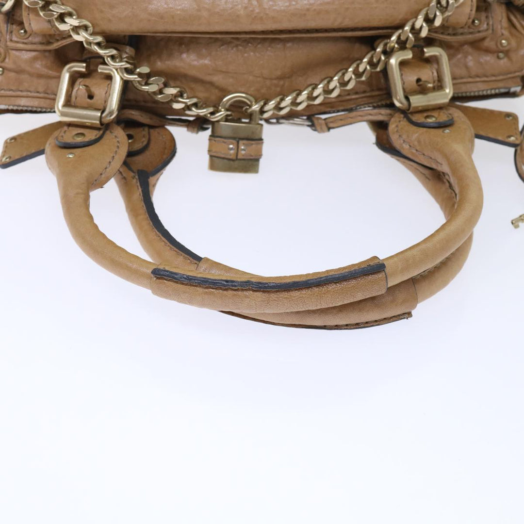 Chloe Paddington Hand Bag Leather Brown 04-07-532 bs7515