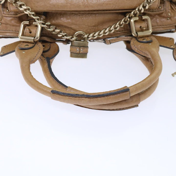 Chloe Paddington Hand Bag Leather Brown 04-07-532 bs7515
