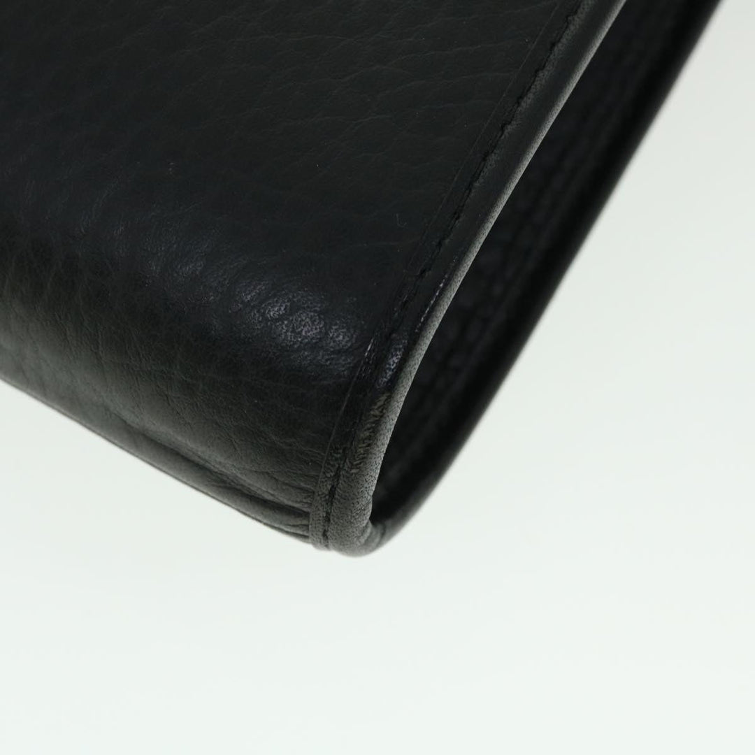 BURBERRYSs Briefcase Leather Black Auth bs7548