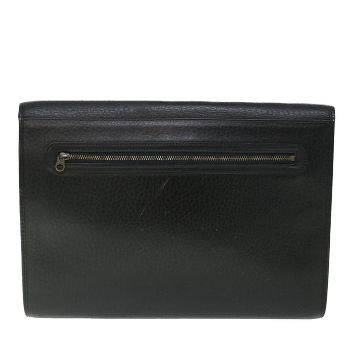 BURBERRYSs Briefcase Leather Black Auth bs7548
