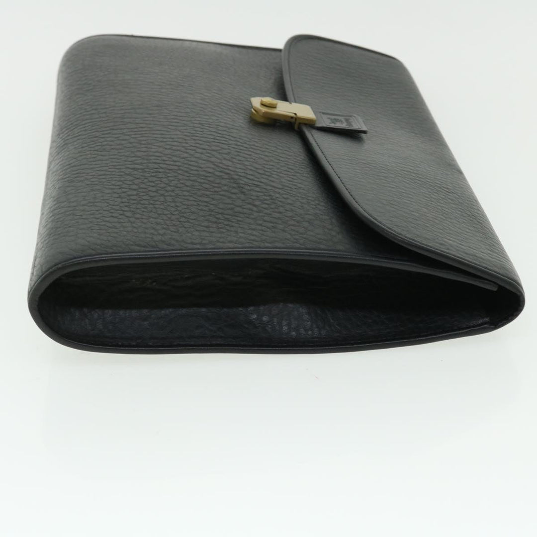 BURBERRYSs Briefcase Leather Black Auth bs7548