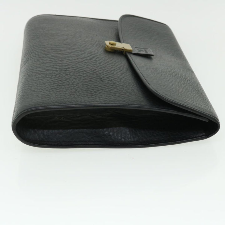 BURBERRYSs Briefcase Leather Black Auth bs7548