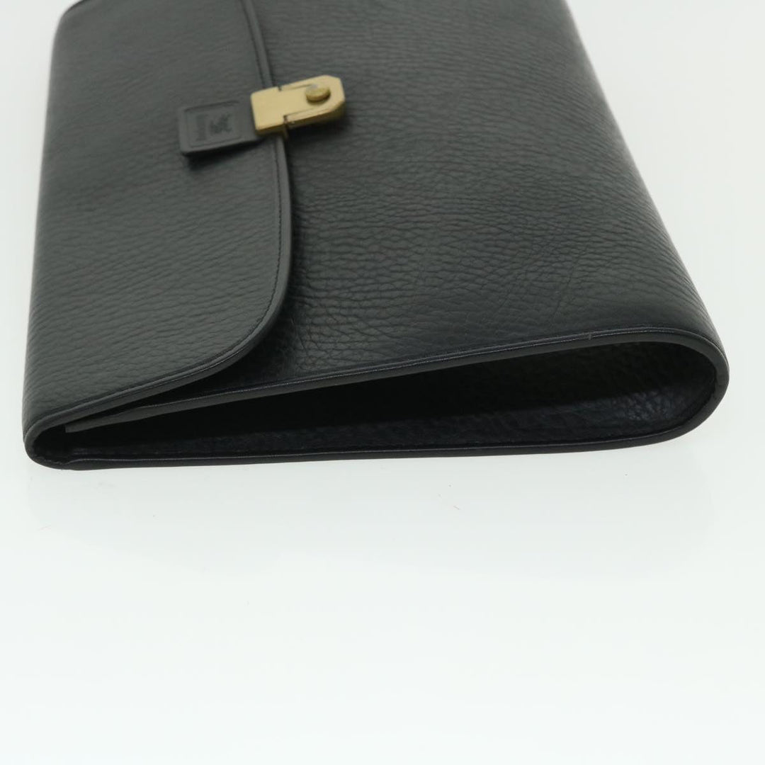 BURBERRYSs Briefcase Leather Black Auth bs7548