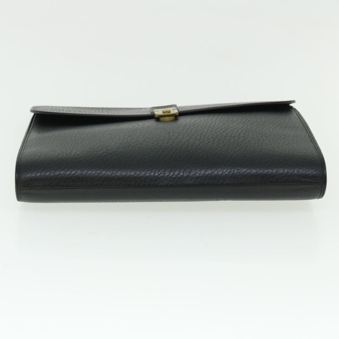 BURBERRYSs Briefcase Leather Black Auth bs7548