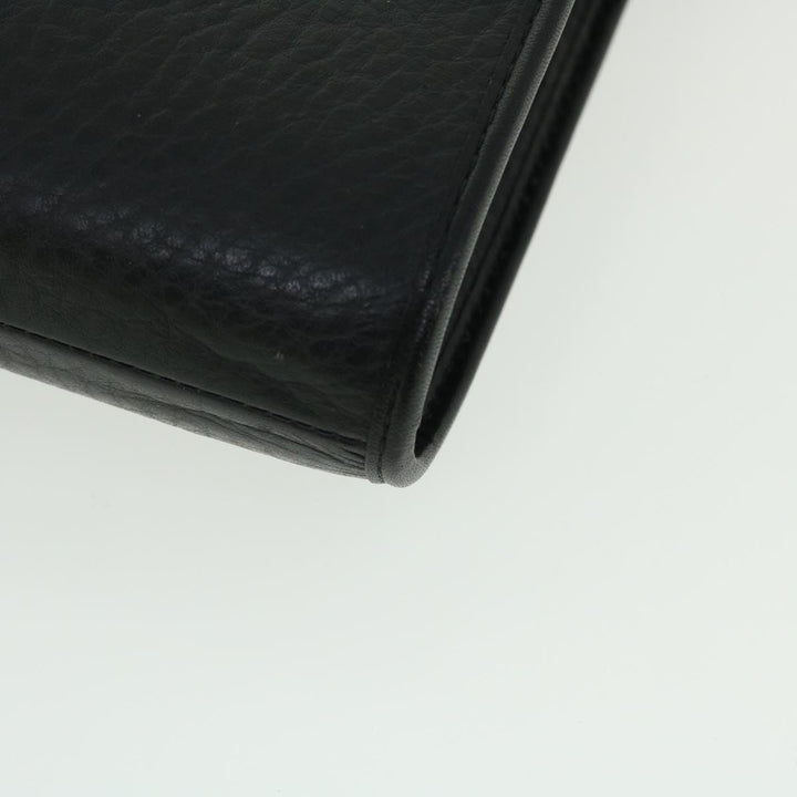 BURBERRYSs Briefcase Leather Black Auth bs7548