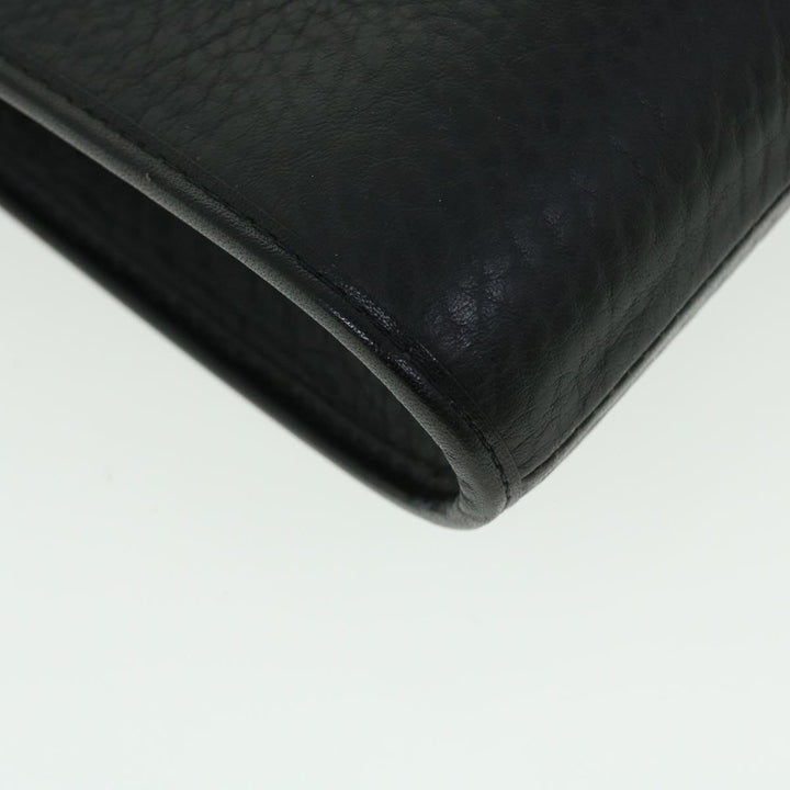BURBERRYSs Briefcase Leather Black Auth bs7548