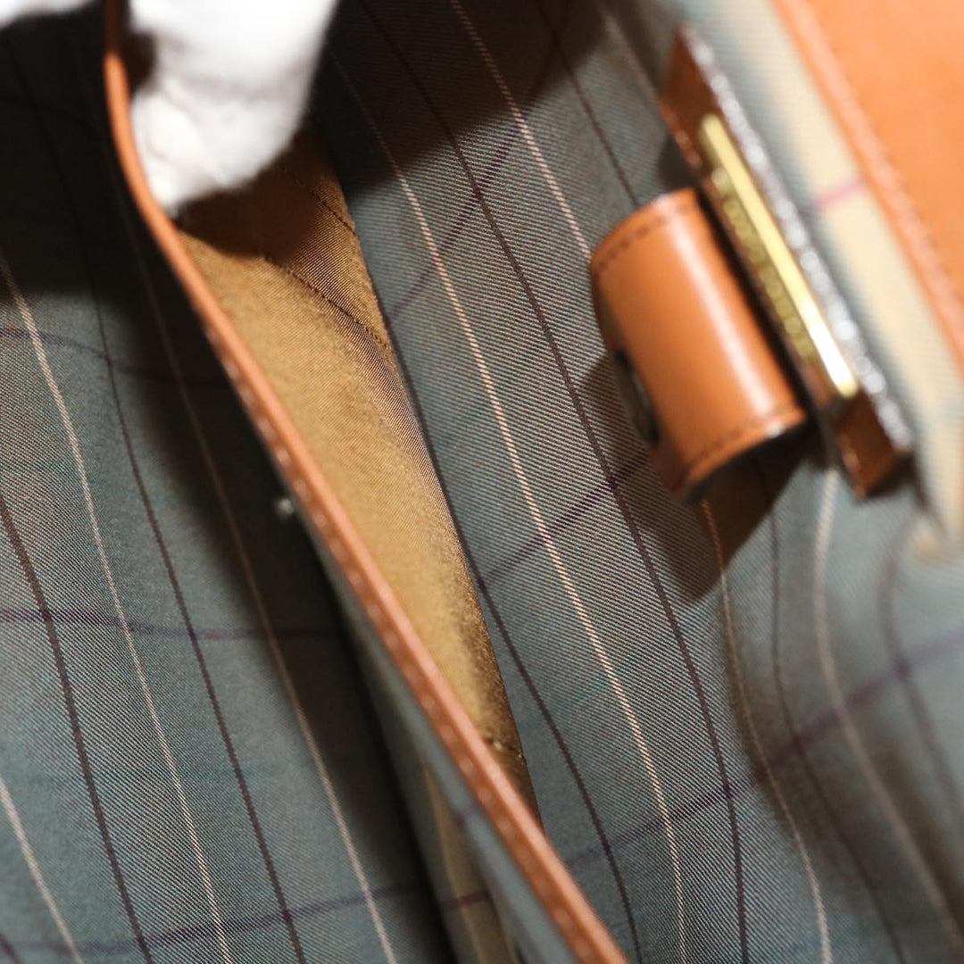BurberrySs Briefcase Leather Brown Auth bs7549