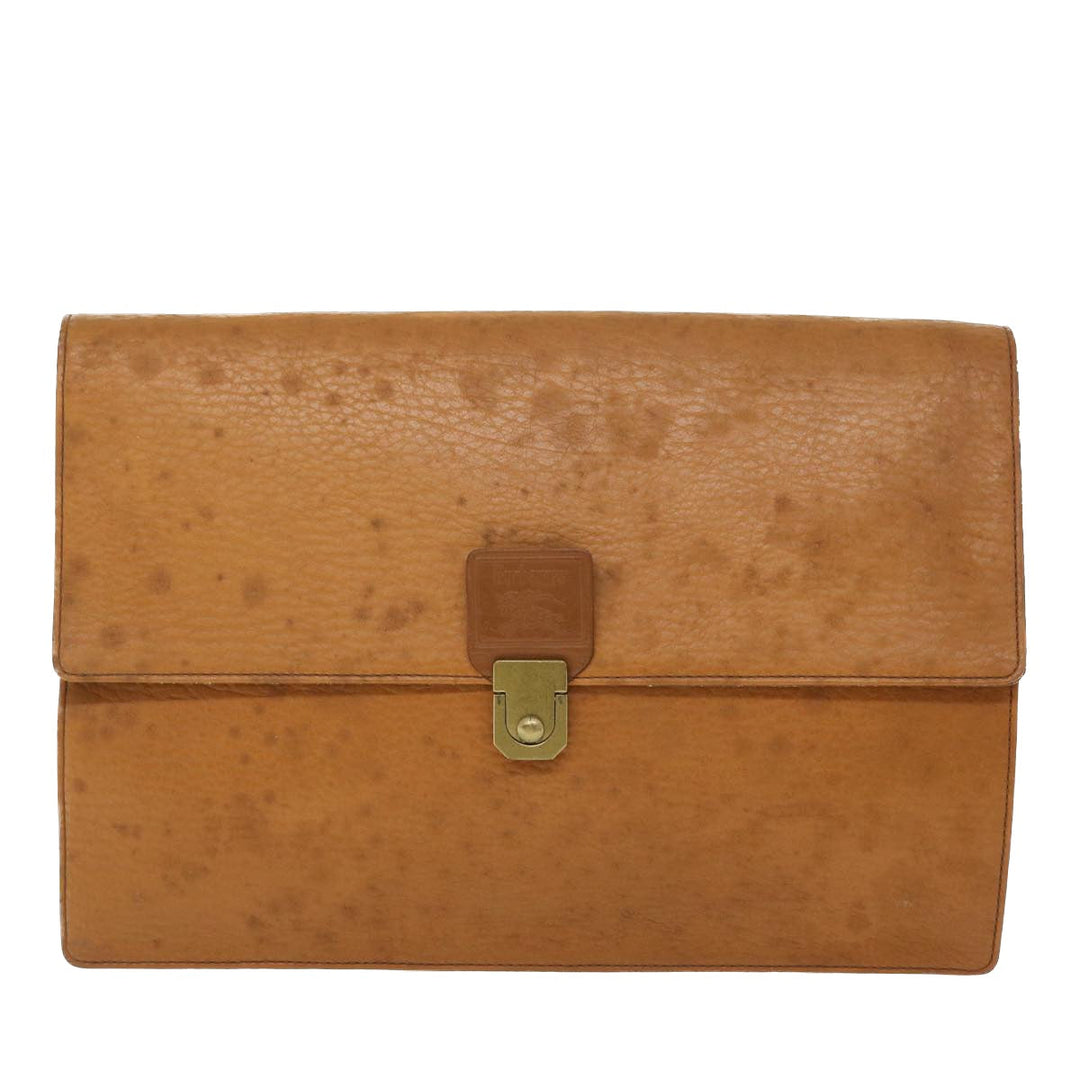 BurberrySs Briefcase Leather Brown Auth bs7549