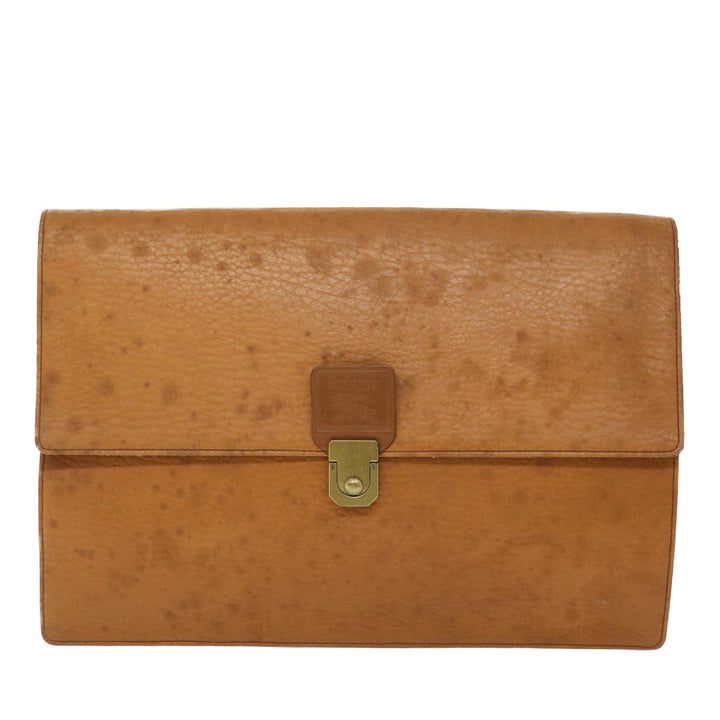 BurberrySs Briefcase Leather Brown Auth bs7549