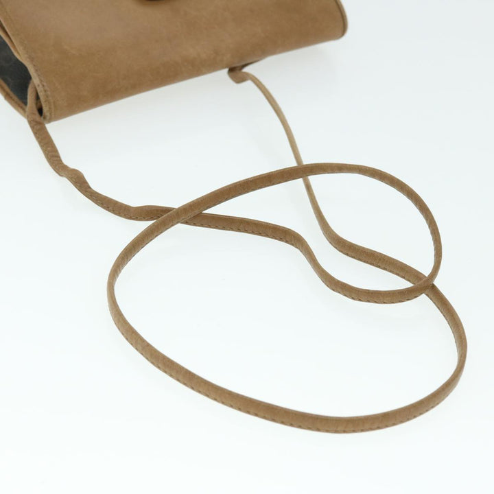 CHRISTIAN Dior Honeycomb Canvas Shoulder Bag PVC Leather Brown Black Auth bs7613