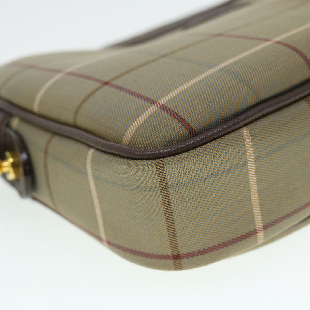 BurberrySs Nova Check Clutch Bag Canvas Leather Brown Auth bs7645