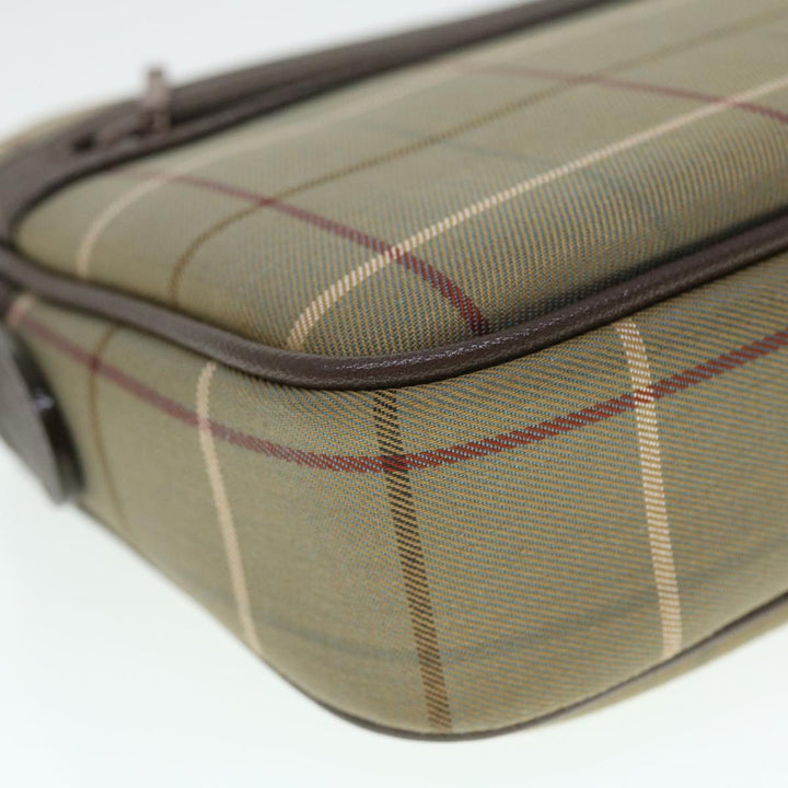 BurberrySs Nova Check Clutch Bag Canvas Leather Brown Auth bs7645