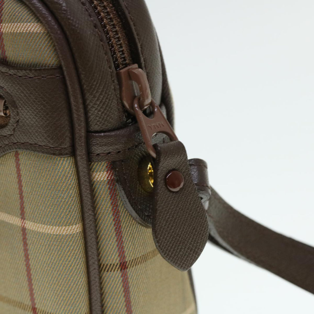 BurberrySs Nova Check Clutch Bag Canvas Leather Brown Auth bs7645