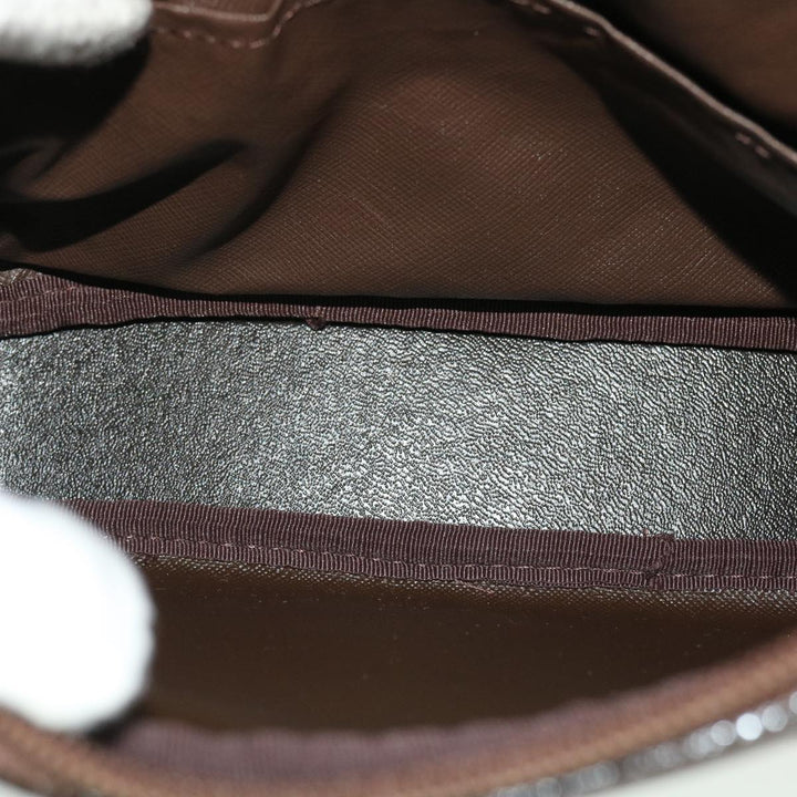 BurberrySs Nova Check Clutch Bag Canvas Leather Brown Auth bs7645