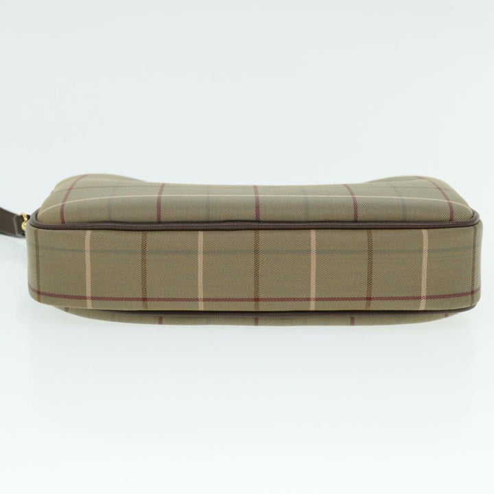 BurberrySs Nova Check Clutch Bag Canvas Leather Brown Auth bs7645