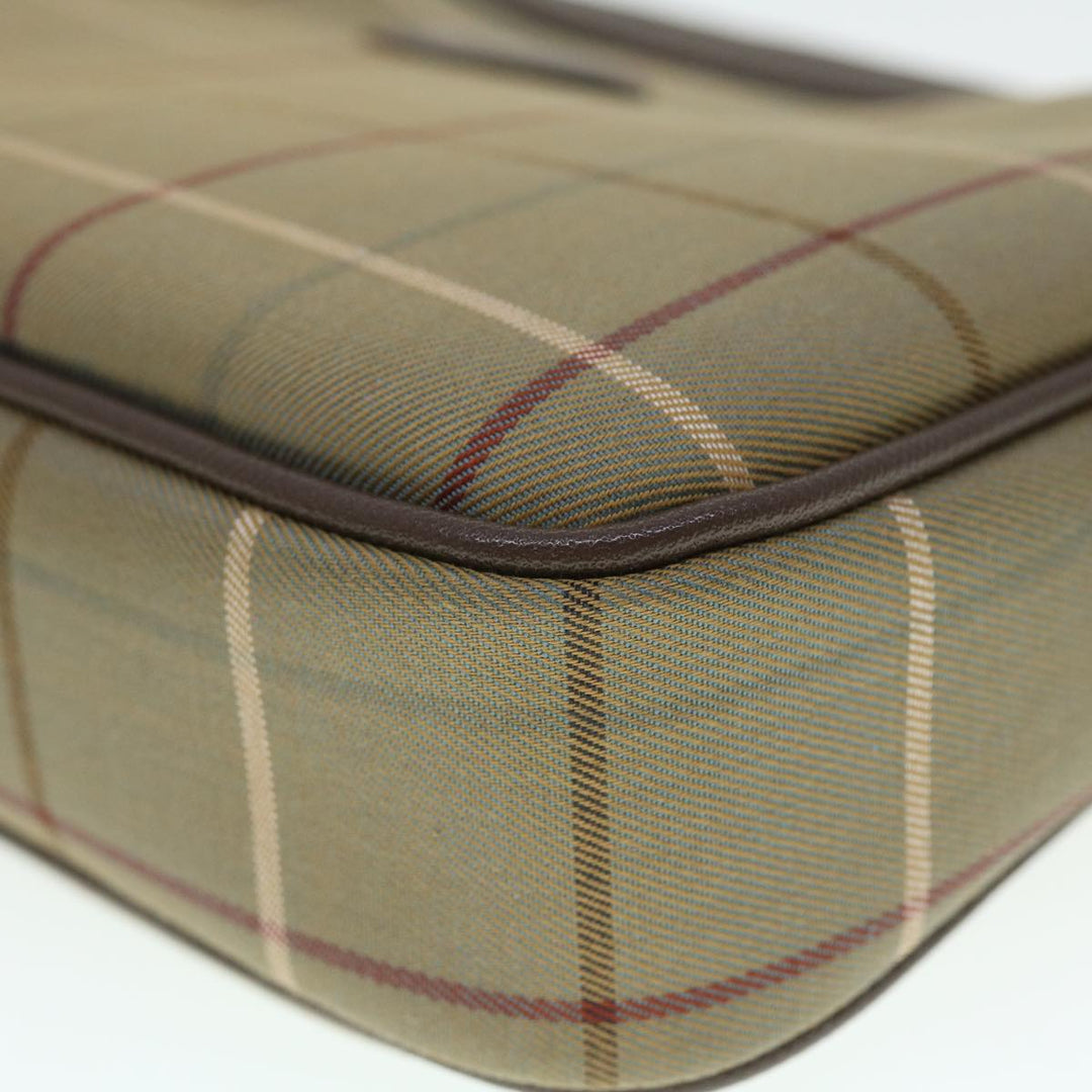 BurberrySs Nova Check Clutch Bag Canvas Leather Brown Auth bs7645